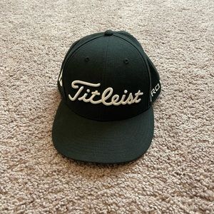 Titleist Wool Snapback Hat Black RARE